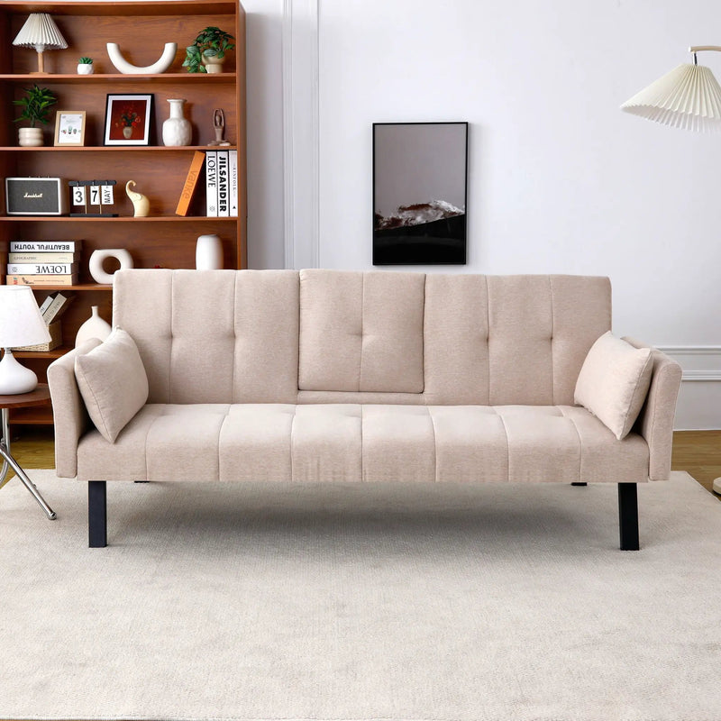 Sofa Bed With Foldable Design And Cup Holder by Unique Piece Furniture