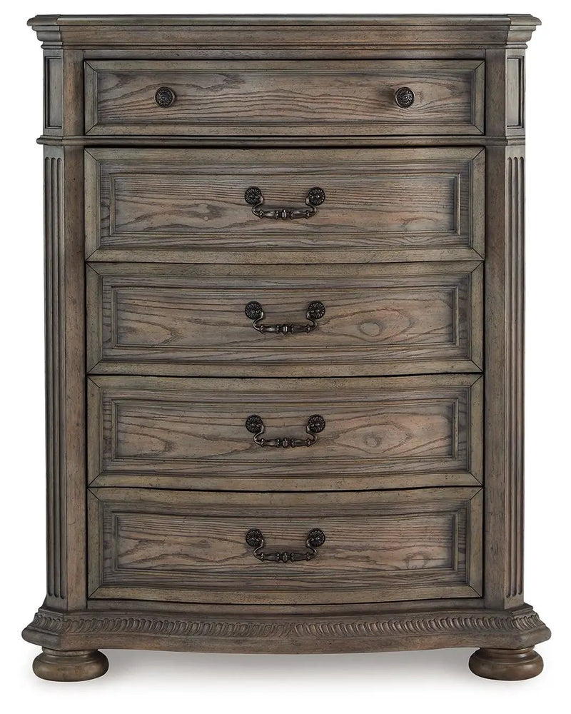 Ardenfield - Five Drawer Chest - Light Brown by Unique Piece Furniture