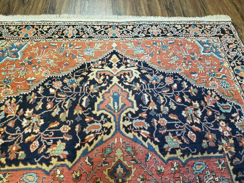 4.5' X 6.5' Handmade Antique Fine Indian Wool Rug Carpet Red by Jewel Rugs