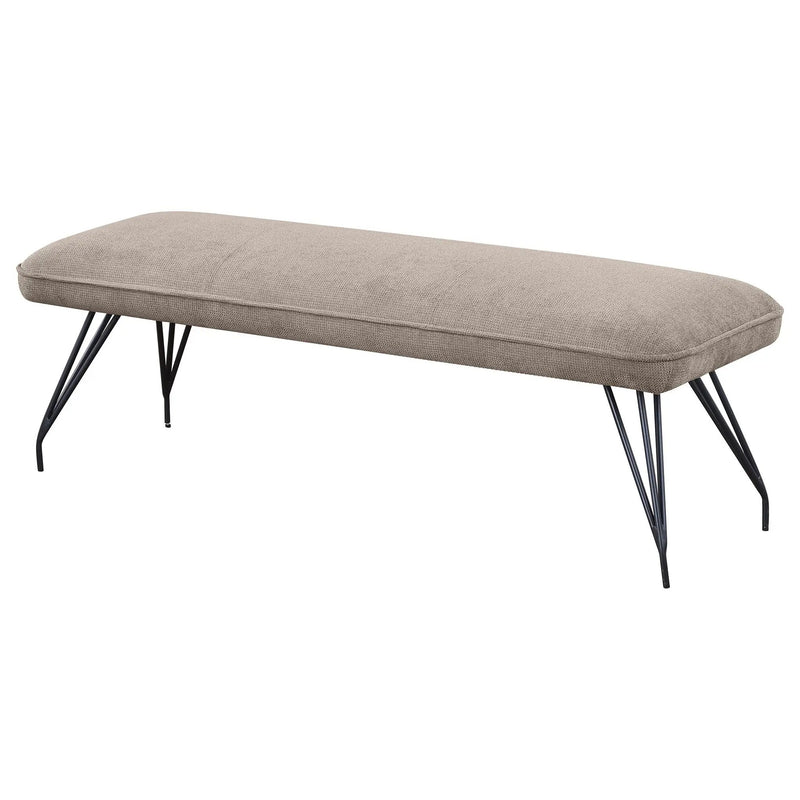 Dodson Fabric Upholstered Dining Bench Taupe by Unique Piece Furniture