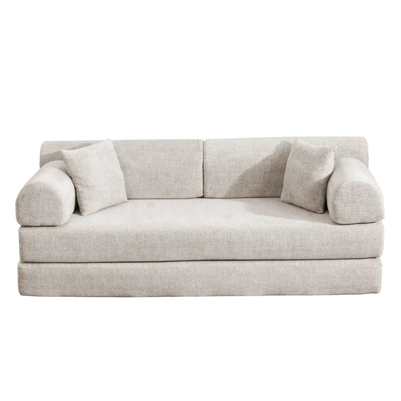 Modern 2 Tone Fabric Convertible Sleeper Sofa Bed by HouseOfZazla
