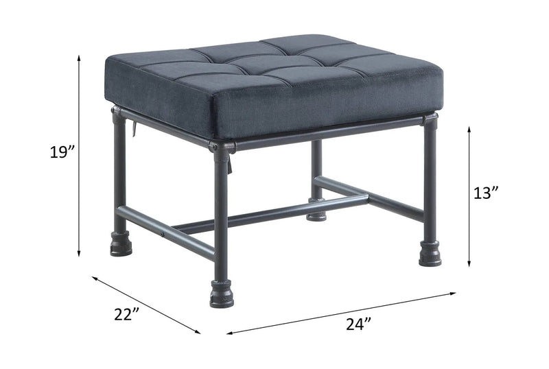 Brantley - Ottoman - Gray Velvet & Sandy Gray by Unique Piece Furniture