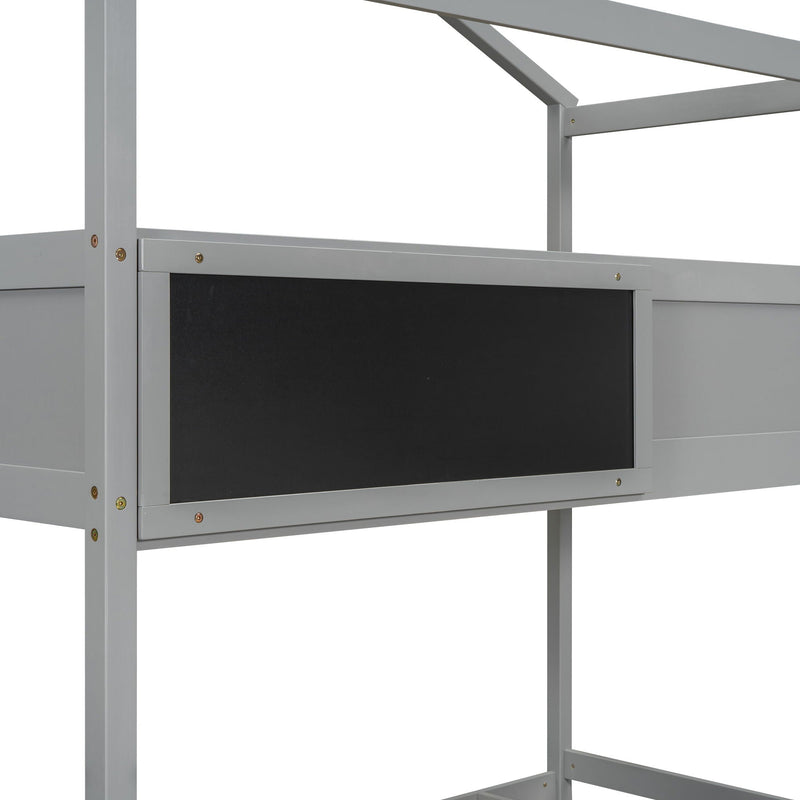House Style Bunk Bed With Storage Staircase And board by HouseOfZazla
