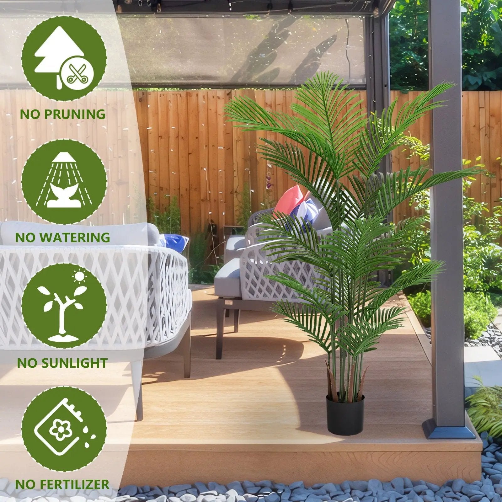 Simulate Plastic Flower Boxes With Leaves For Outdoor Home Decor (Set of 2) - by HouseOfZazla