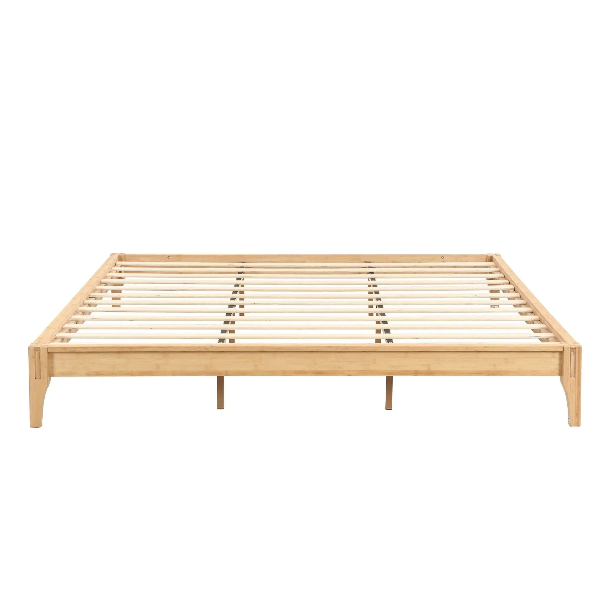 Solid Dry Bamboo Platform Bed Frame, With Slat Support by Unique Piece Furniture
