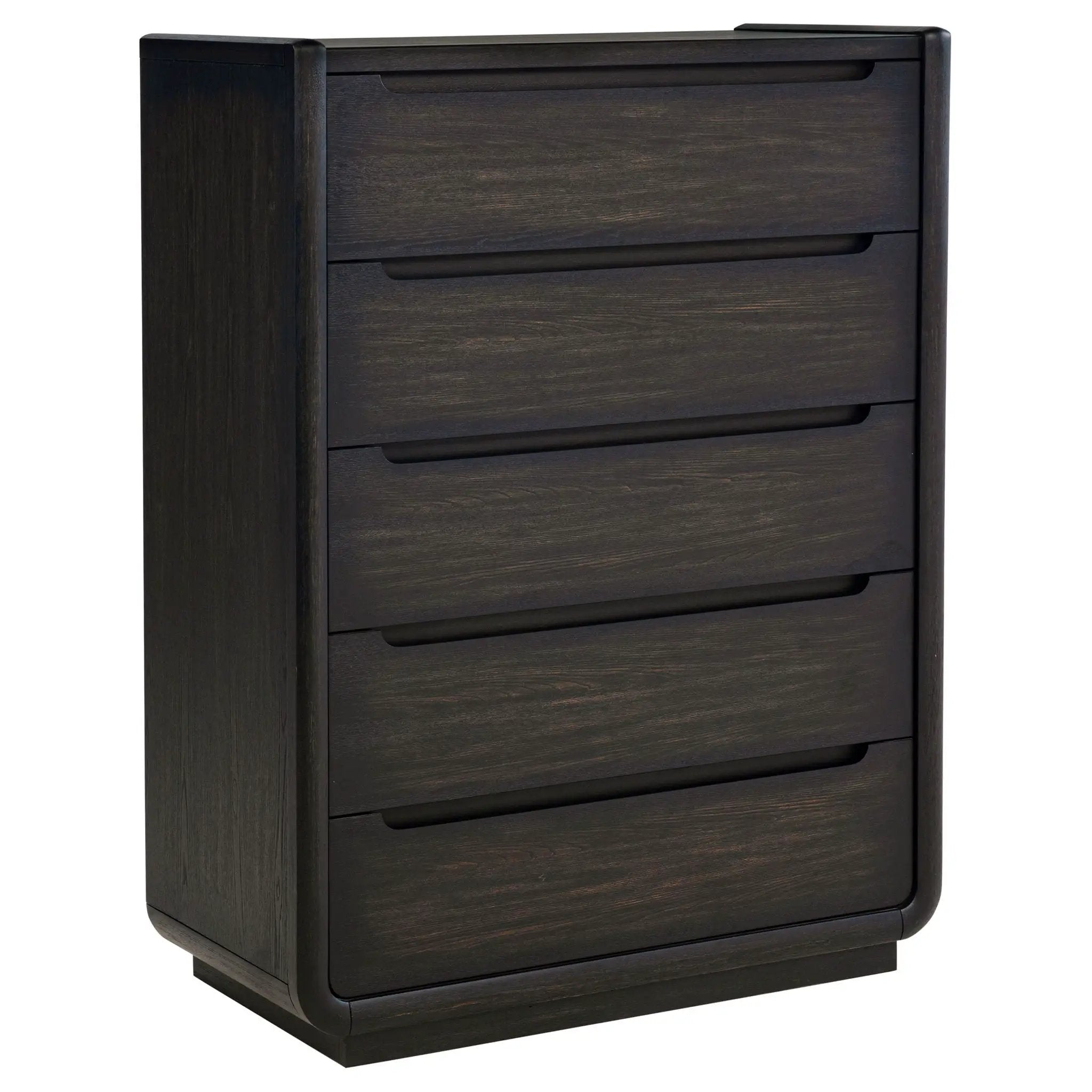 Leandro 5-drawer Bedroom Chest of Drawers Burnished Black by Unique Piece Furniture