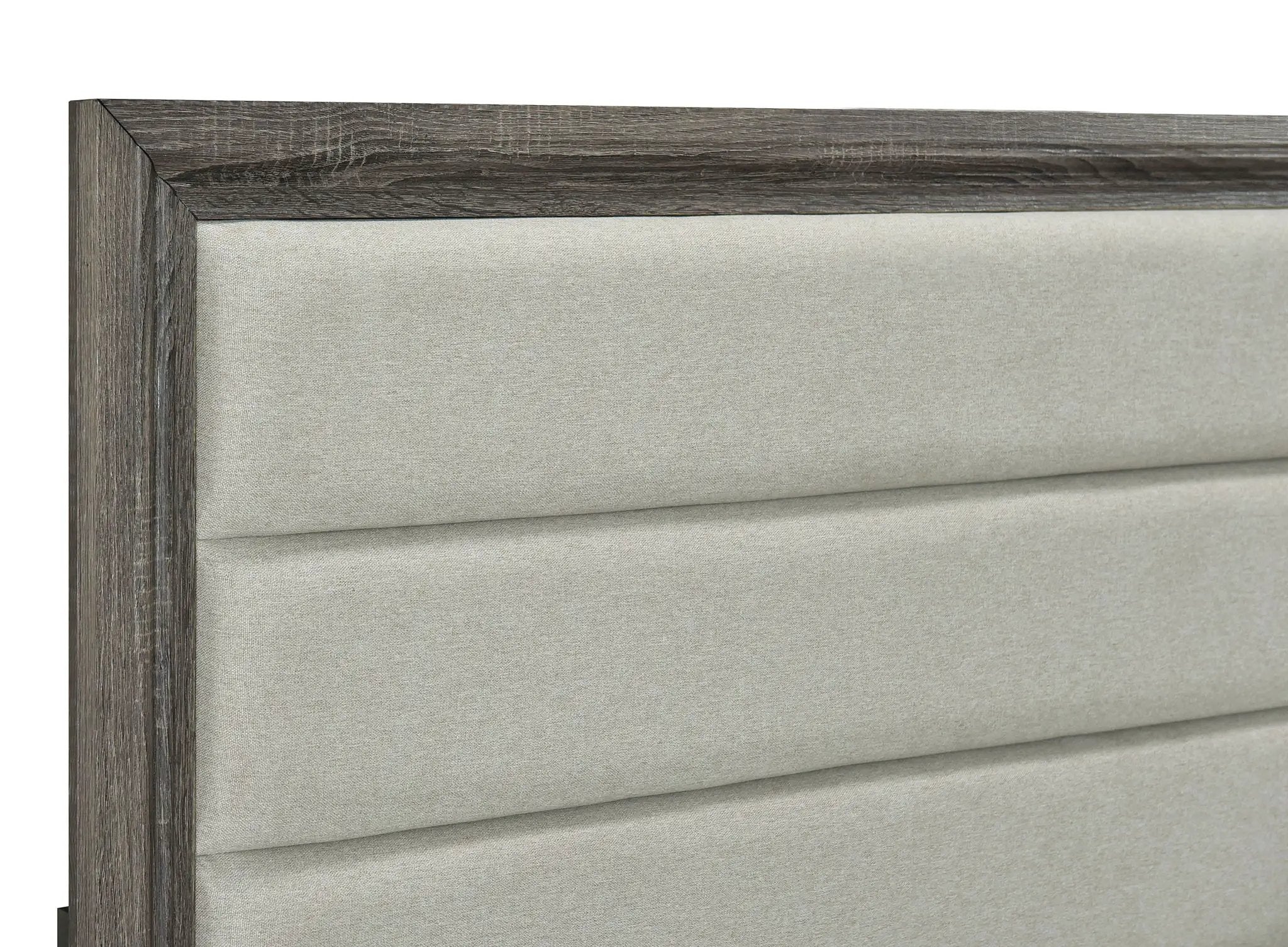 Wright 52-inch Upholstered Eastern King Bed Brown Oak by Unique Piece Furniture
