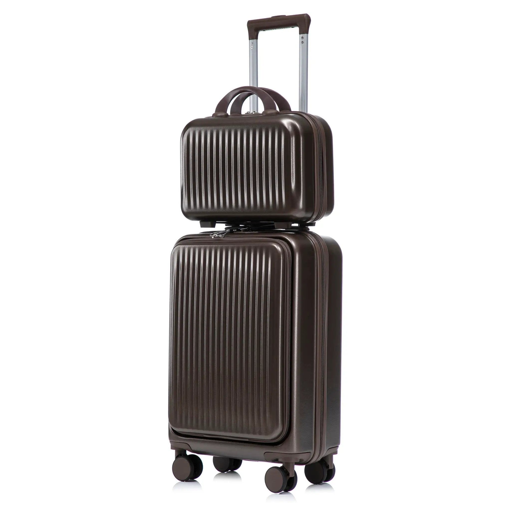 14' & 20' ABS Spinner Wheel Luggage Set with Cosmetic Case by HouseOfZazla