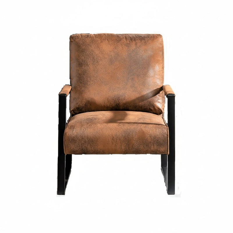 Classic Mid Century Modern Accent Chair With Durable Square Metal Frame, Armchair by HouseOfZazla