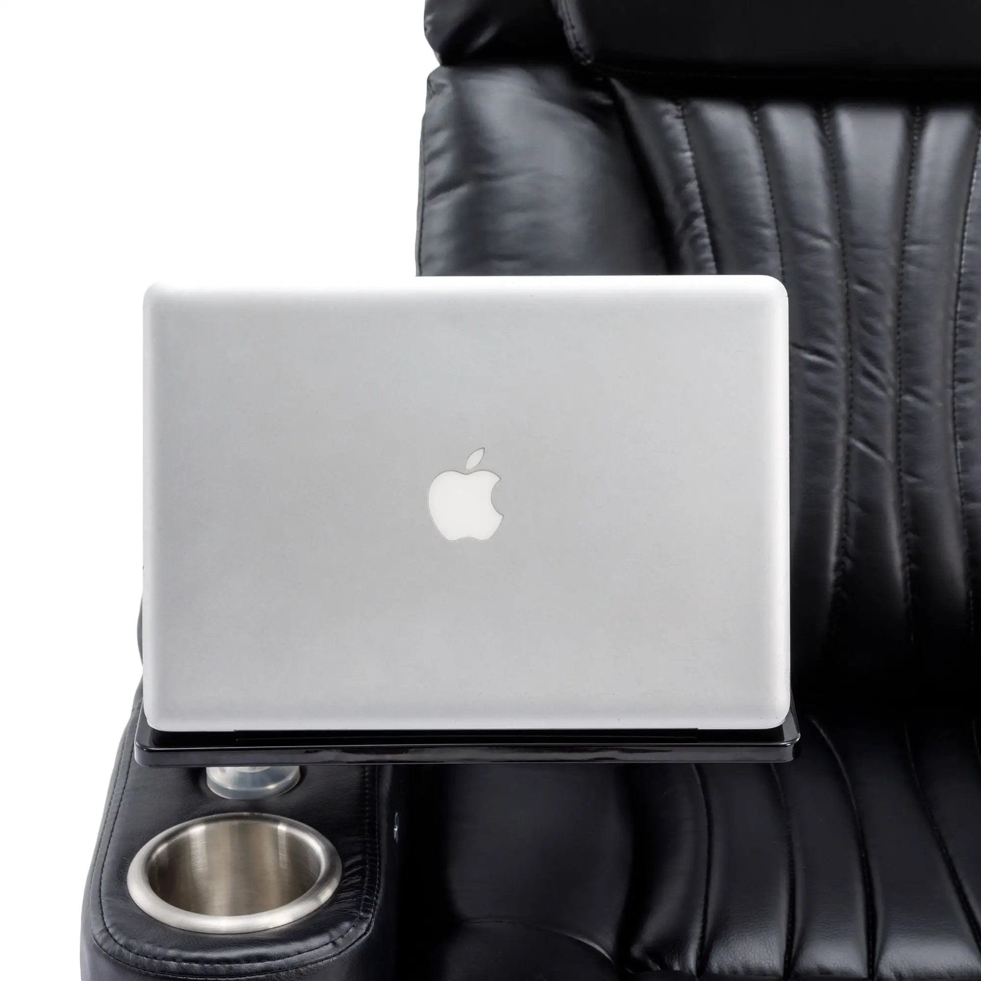 270° Power Swivel Recliner Home Theater Chair With Hidden Arm Storage, LED Light, Cup Holder, And Tray Table by HouseOfZazla