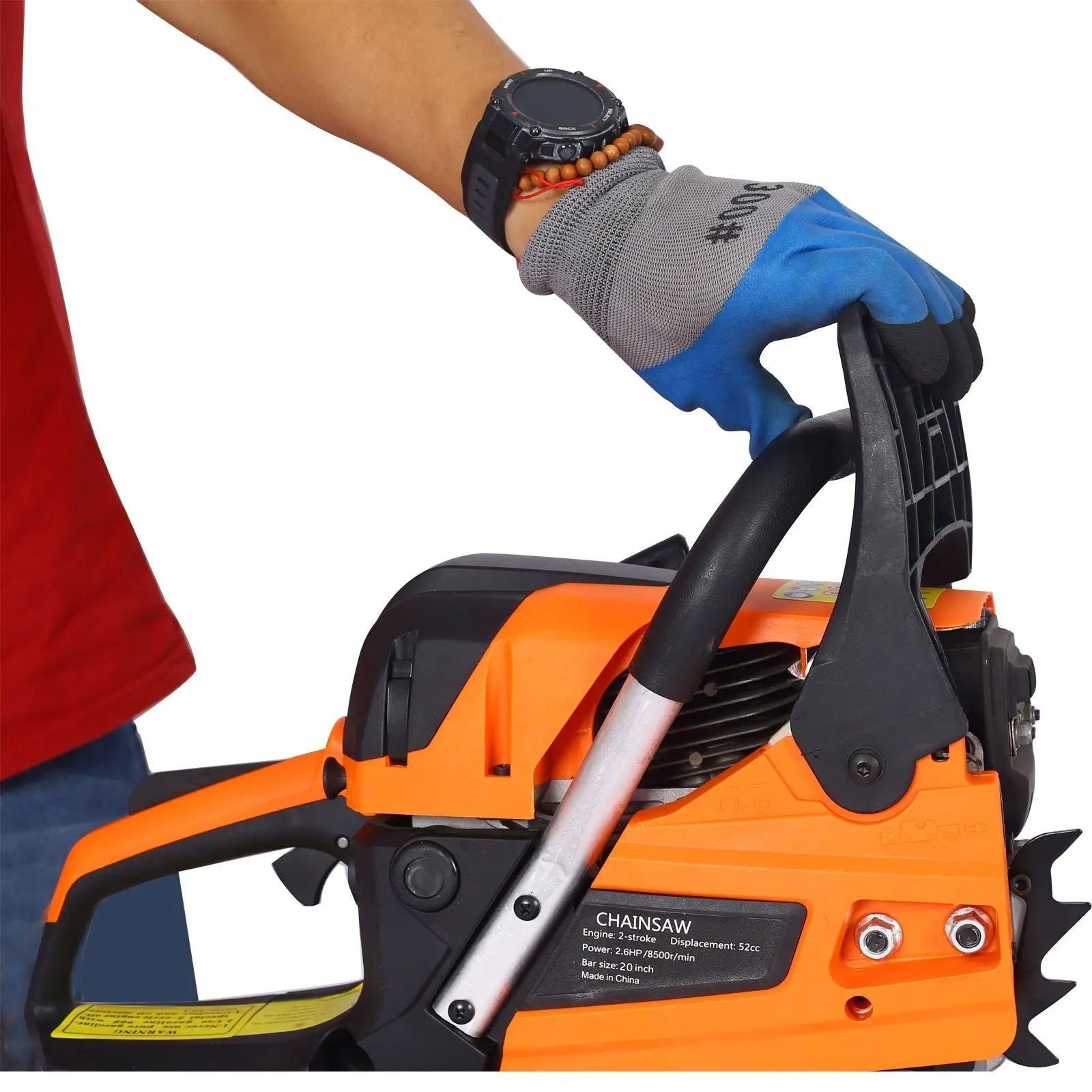 52Cc Gasoline Chainsaw With 20" Oregon Bar And Chain For Wood Cutting Plastic - Orange by HouseOfZazla