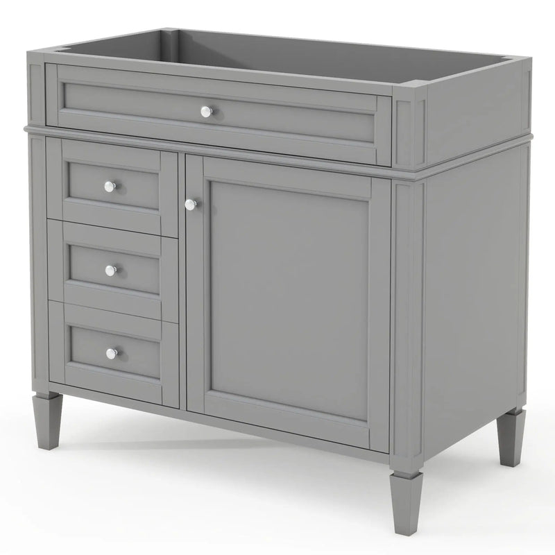 Bathroom Vanity With 2 Drawers and Tip-Out Storage Cabinet by HouseOfZazla