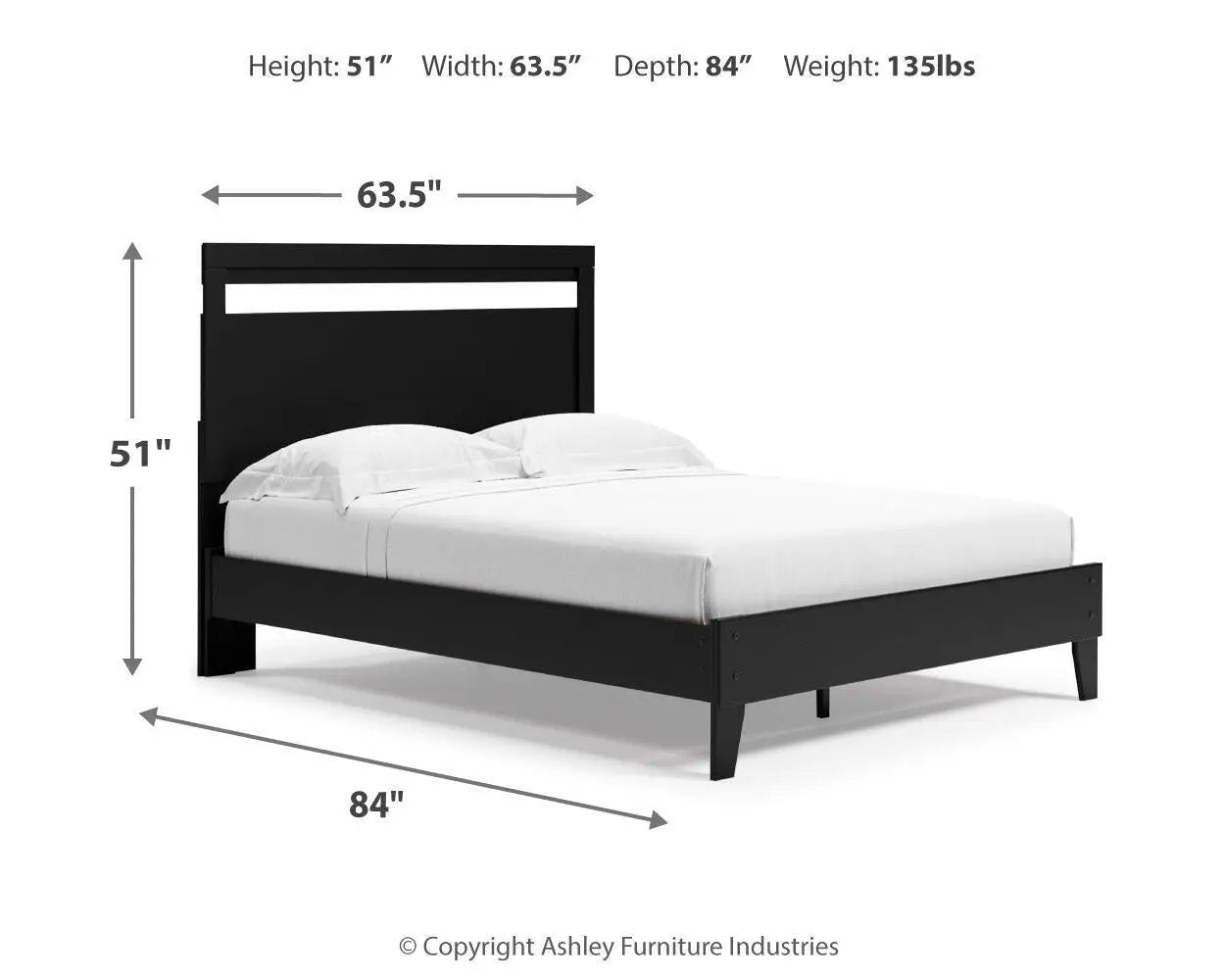 Finch - Queen Panel Headboard - Black by Unique Piece Furniture