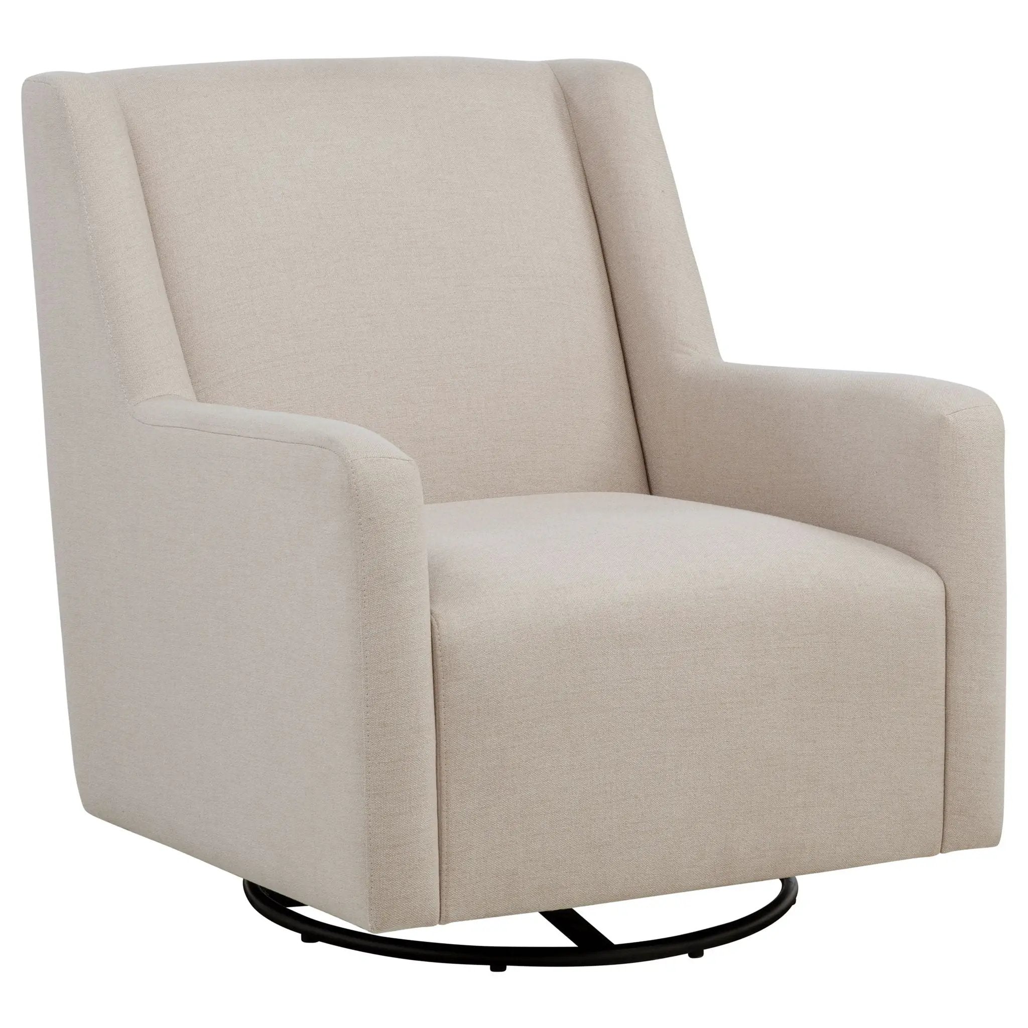 Sorrel Fabric Upholstered Swivel Glider Arm Chair Latte by Unique Piece Furniture