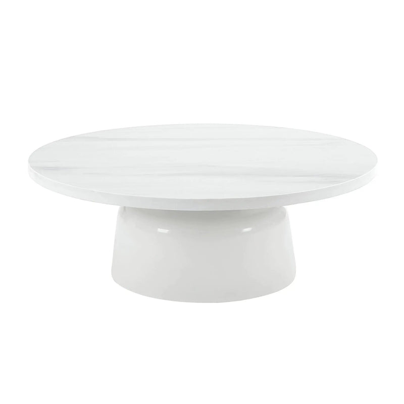 Zaid - Engineering Marble High Gloss Table by Unique Piece Furniture