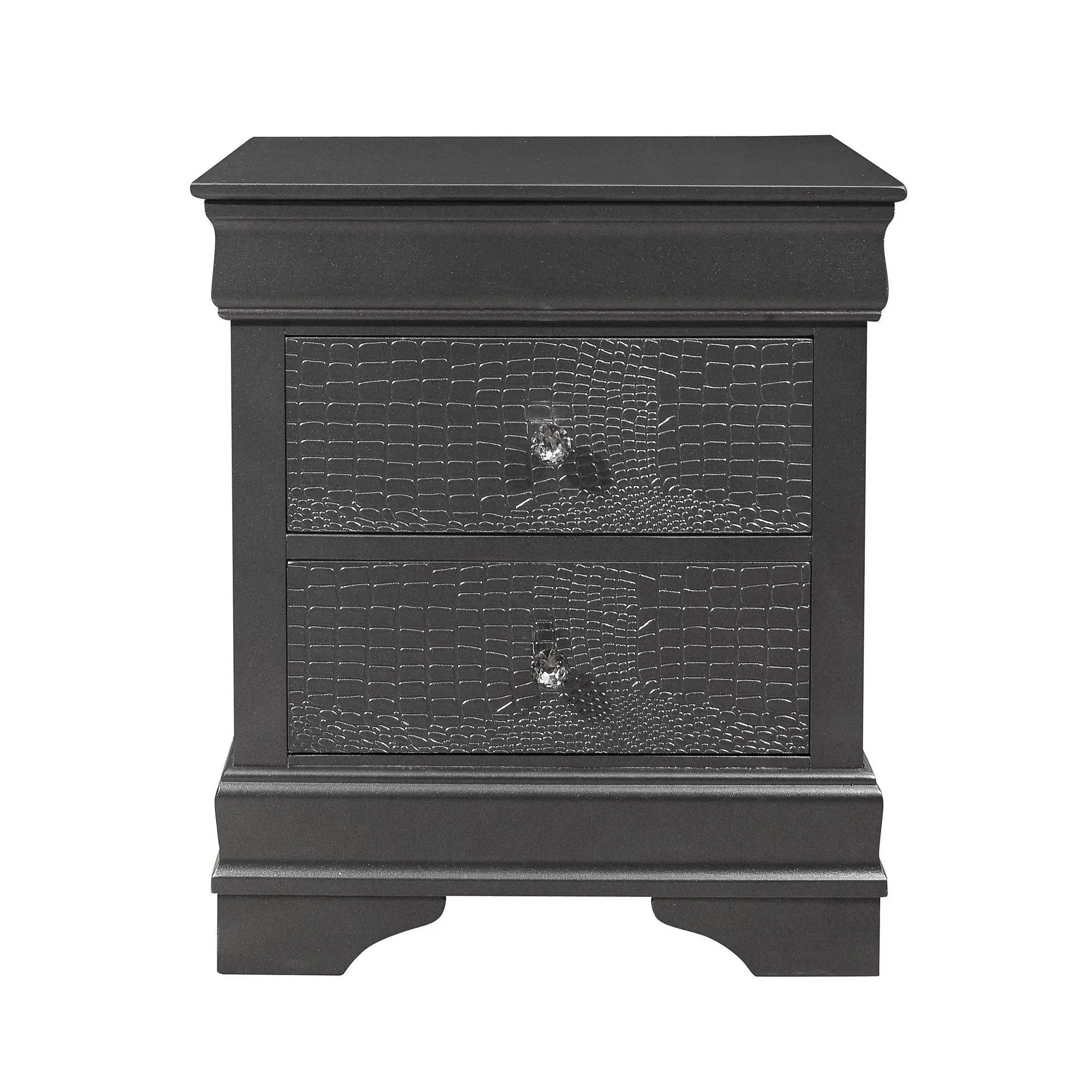 Shaker - Crocodile Metallic Nightstand by HouseOfZazla