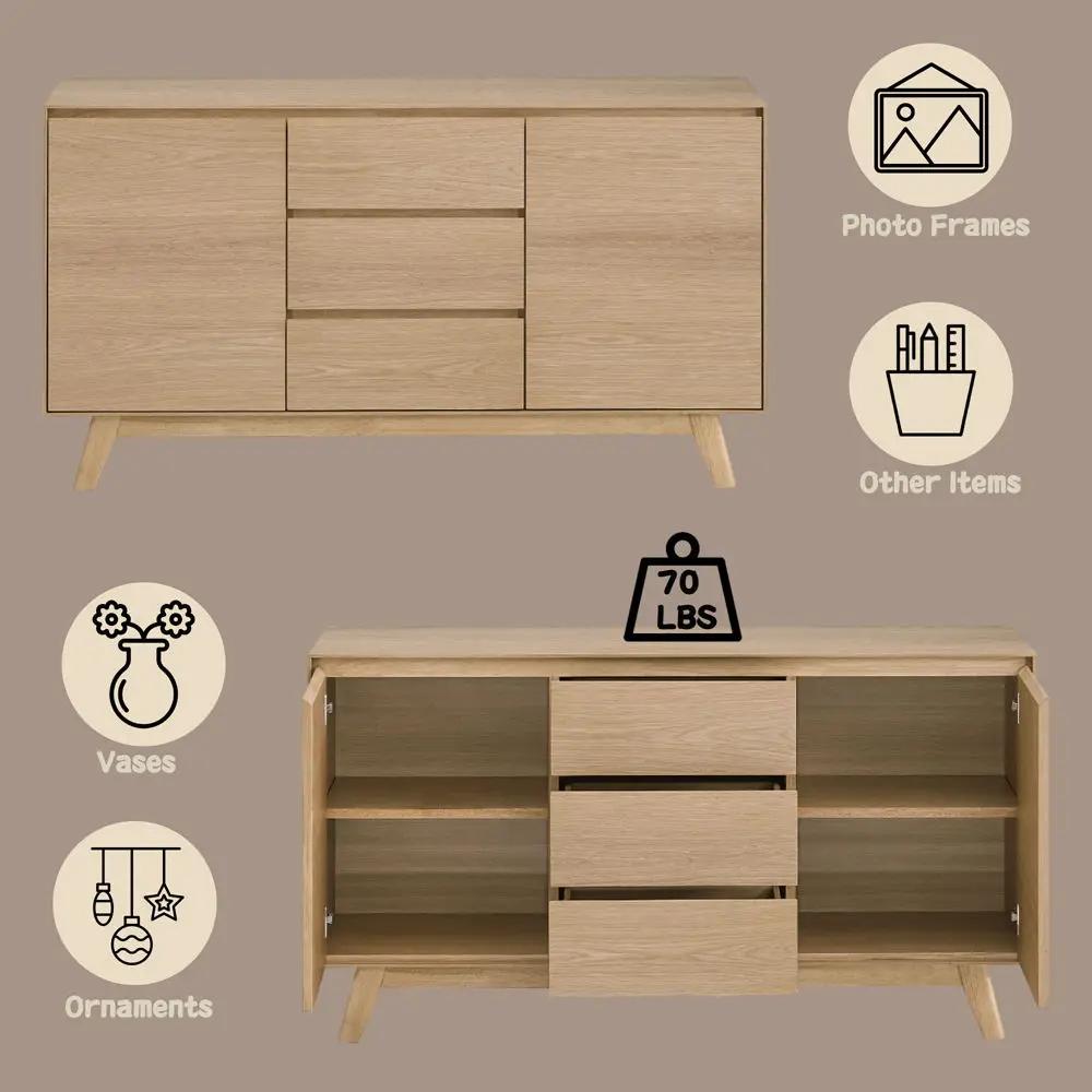Kasem - Server - Oak by Unique Piece Furniture