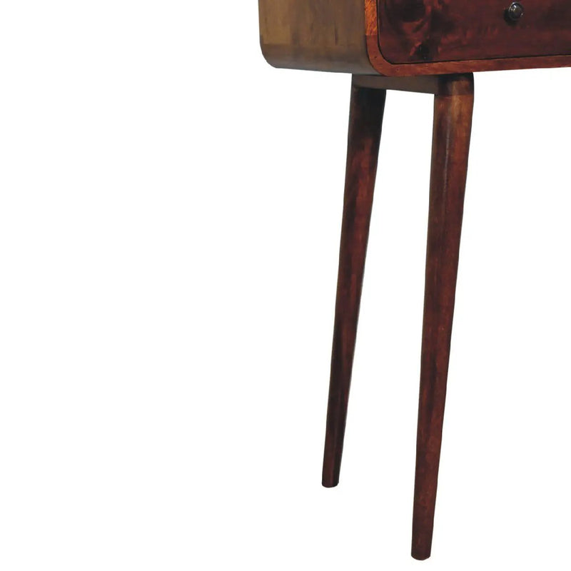 Curved Hallway Table - Chestnut by HouseOfZazla