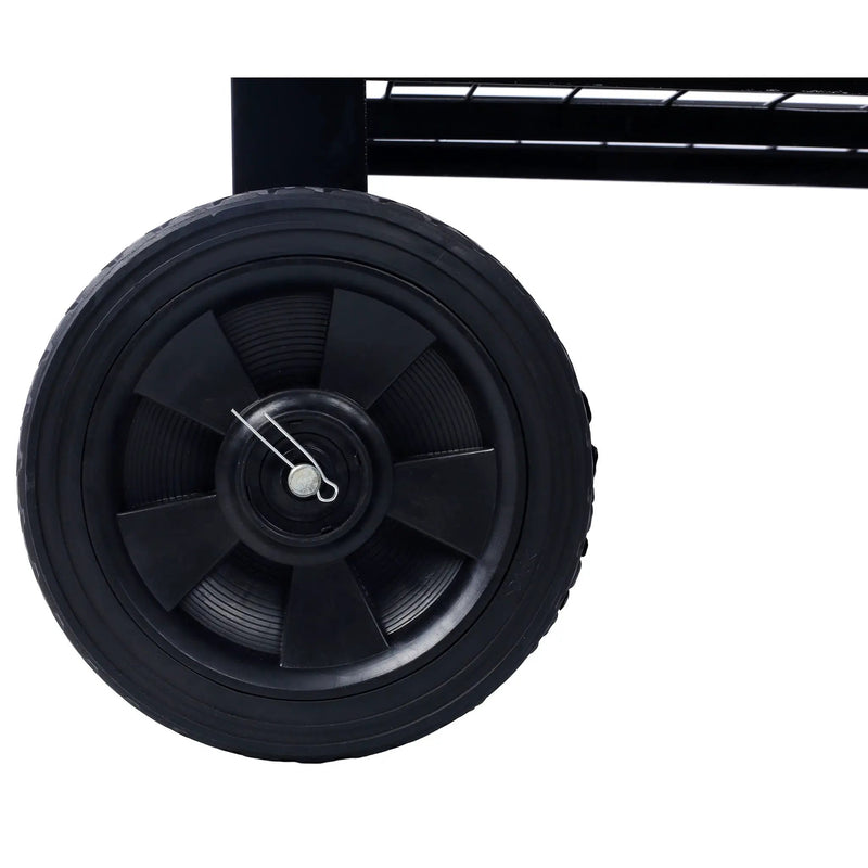 Elevated Mobile Raised Ergonomic Metal Planter Garden Bed With Wheels Powder Coated Steel - Black by HouseOfZazla