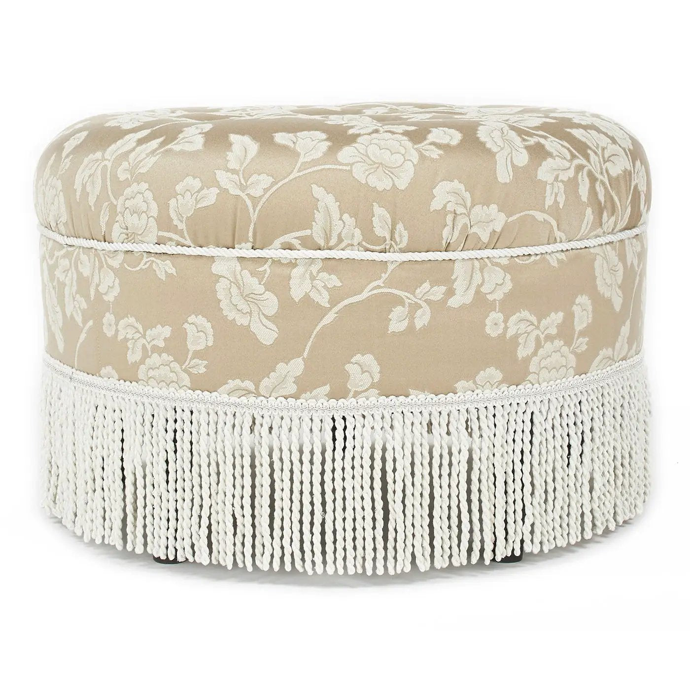 Yolanda - Round Upholstered Accent Ottoman by HouseOfZazla