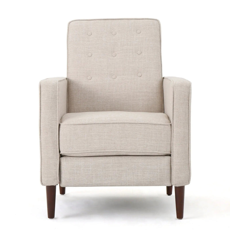 Mid-Century Modern Recliner With Button Tufted Waffle Stitch by Unique Piece Furniture