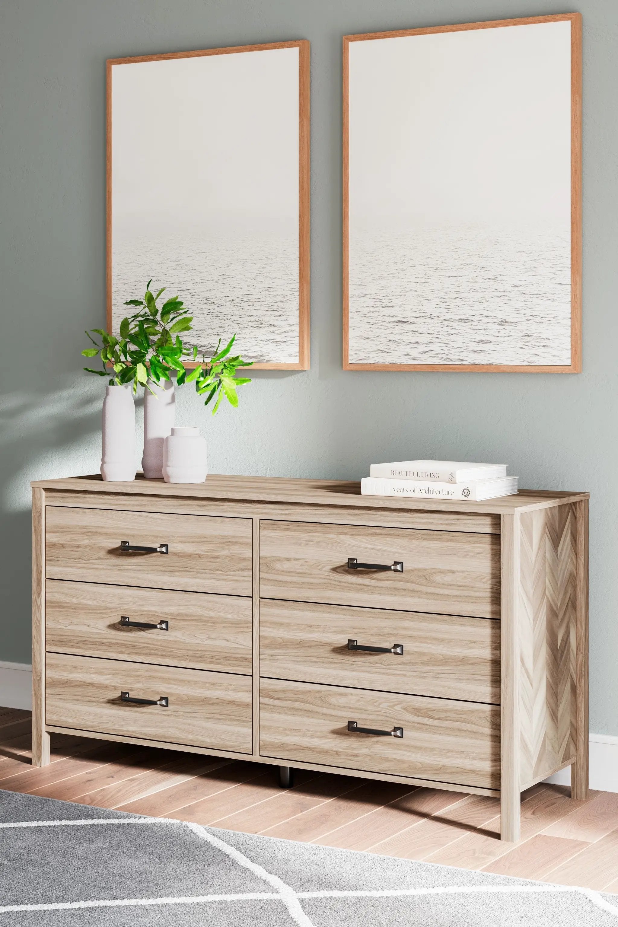 Battelle - Six Drawer Dresser - Tan by Unique Piece Furniture