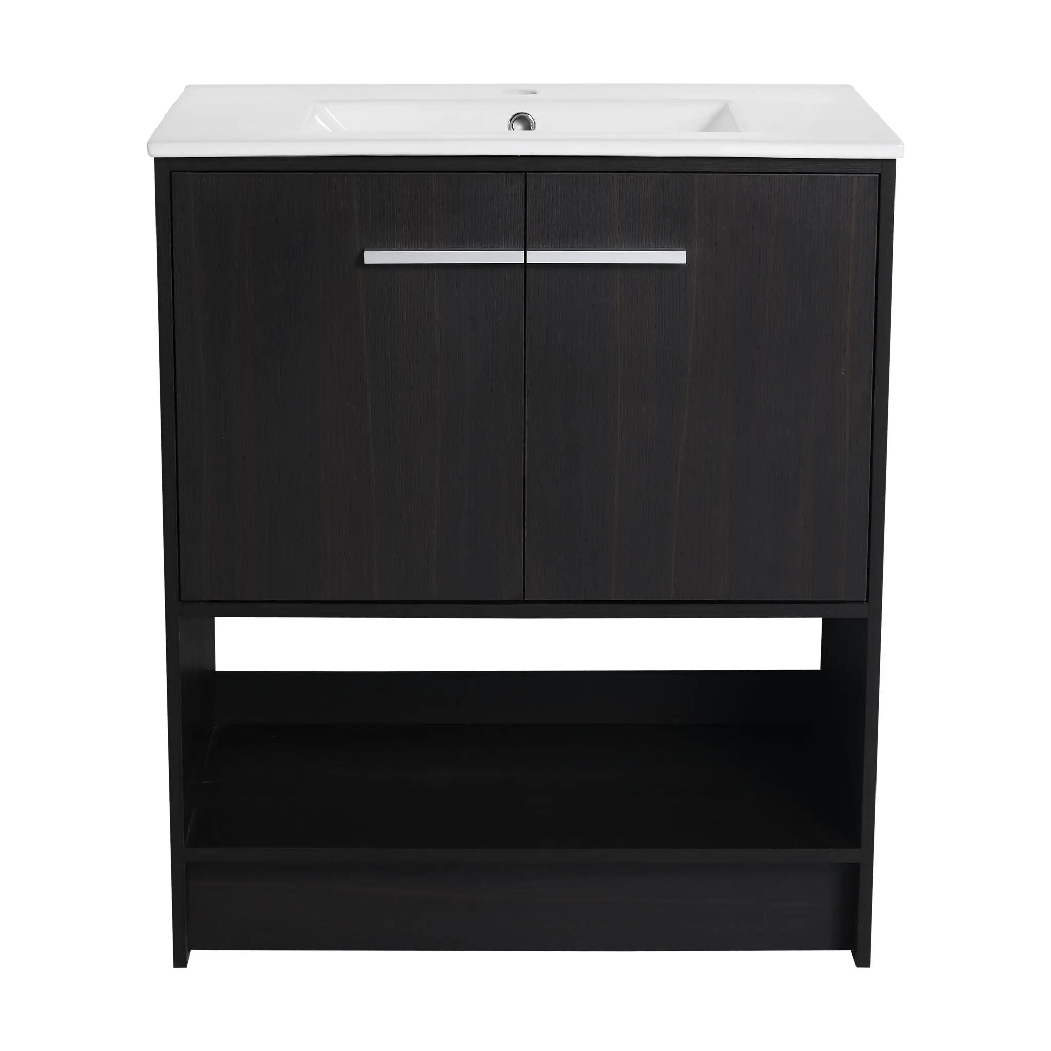 Modern Bathroom Vanity With Ceramic Sink, Freestanding Cabinet, Soft Closing Doors by Unique Piece Furniture