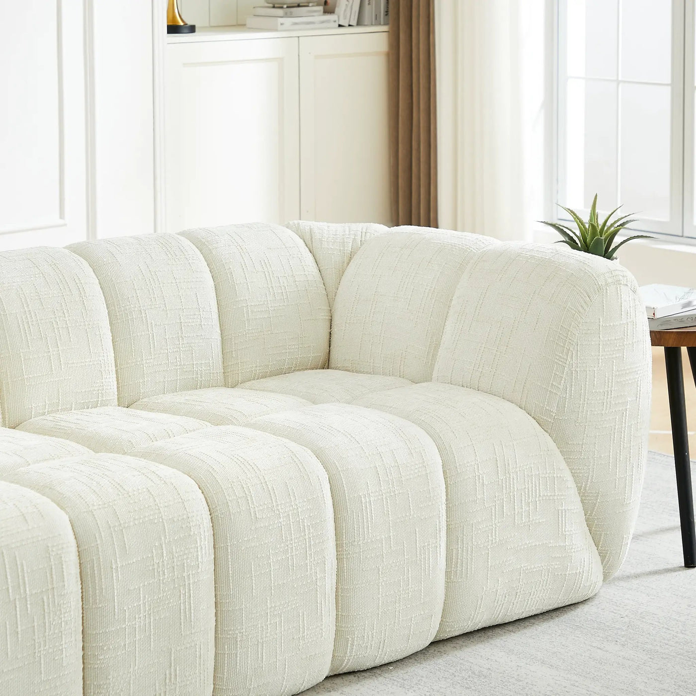 Chenille Pure Foam Sofa by HouseOfZazla