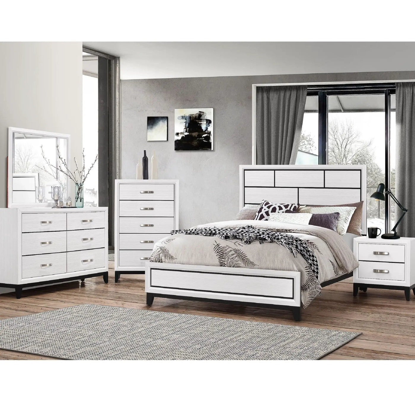 Contemporary 6 Drawer Dresser With Handles by HouseOfZazla