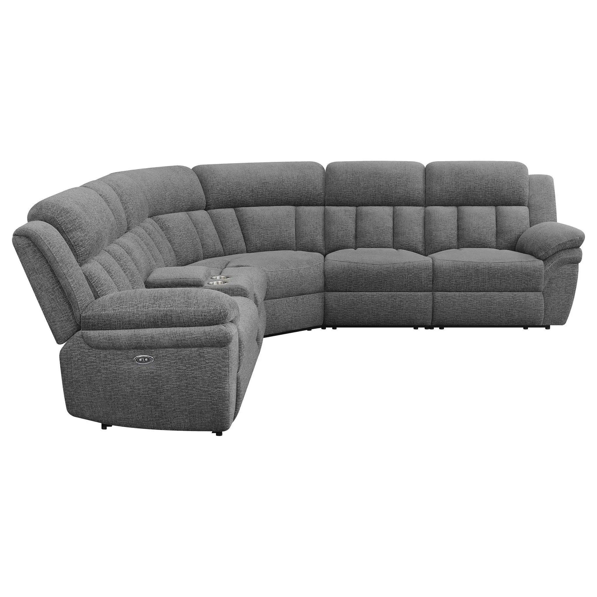 Bahrain 6-piece Modular Power Reclining Sectional Charcoal by Unique Piece Furniture