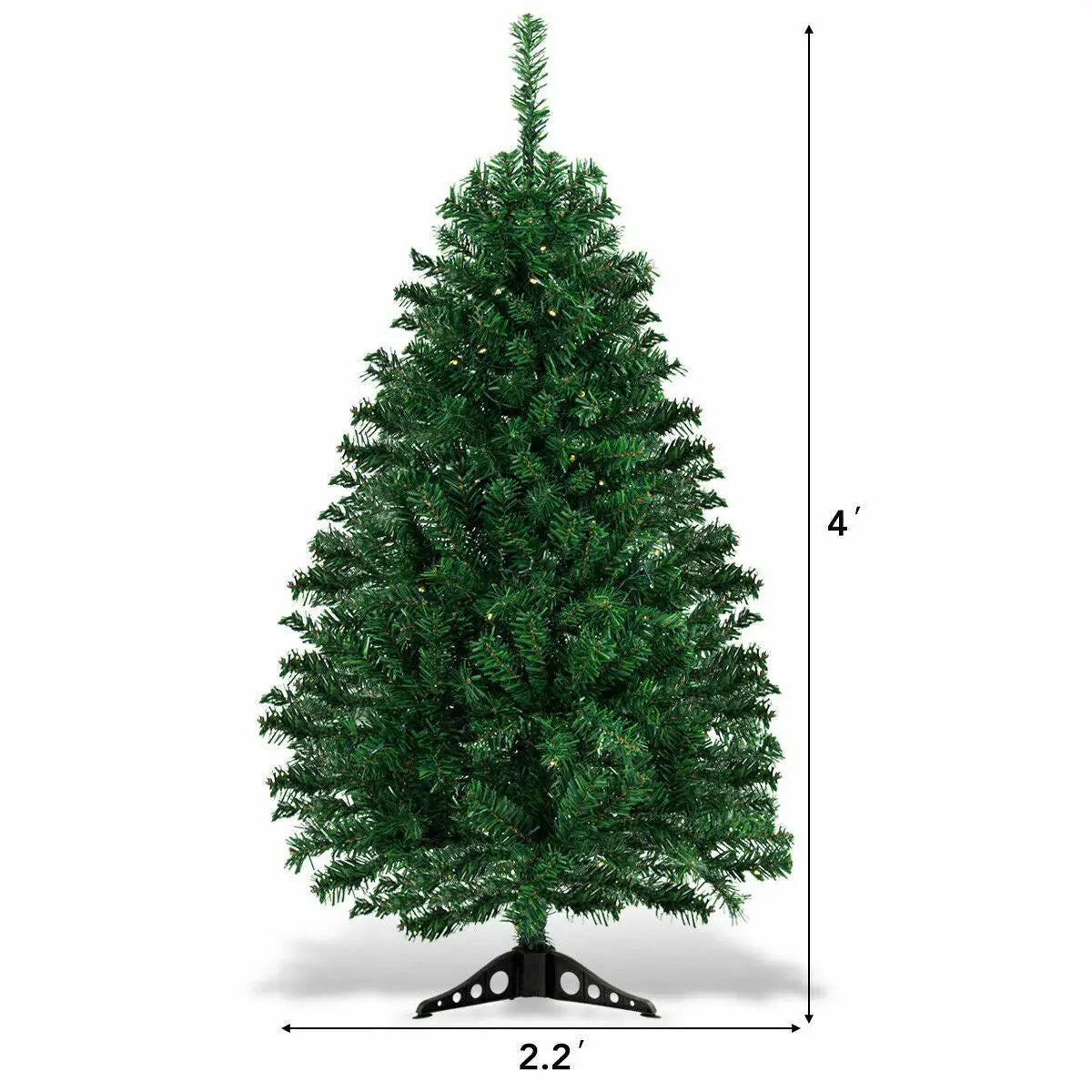 4 Feet Tabletop Artificial Christmas Tree with LED Lights by DirectDeals