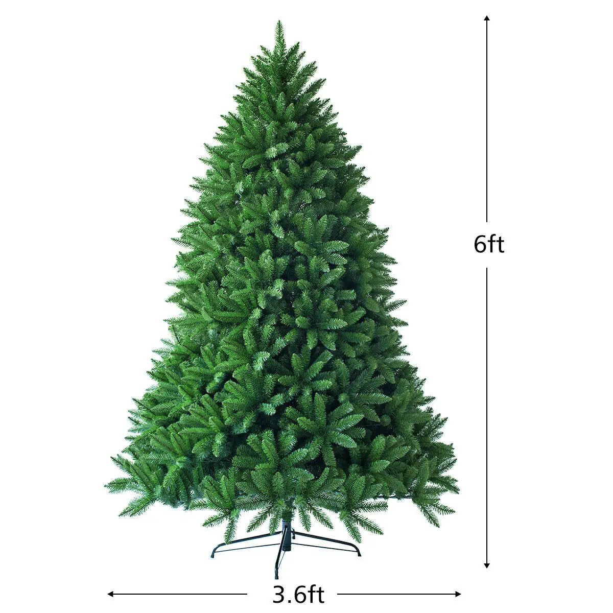6 Feet Unlit Artificial Christmas Tree with 1250 Branch Tips by DirectDeals