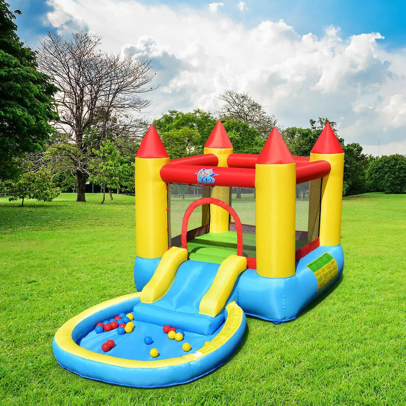 Kids Inflatable Bounce House Castle with Balls Pool and Bag by DirectDeals
