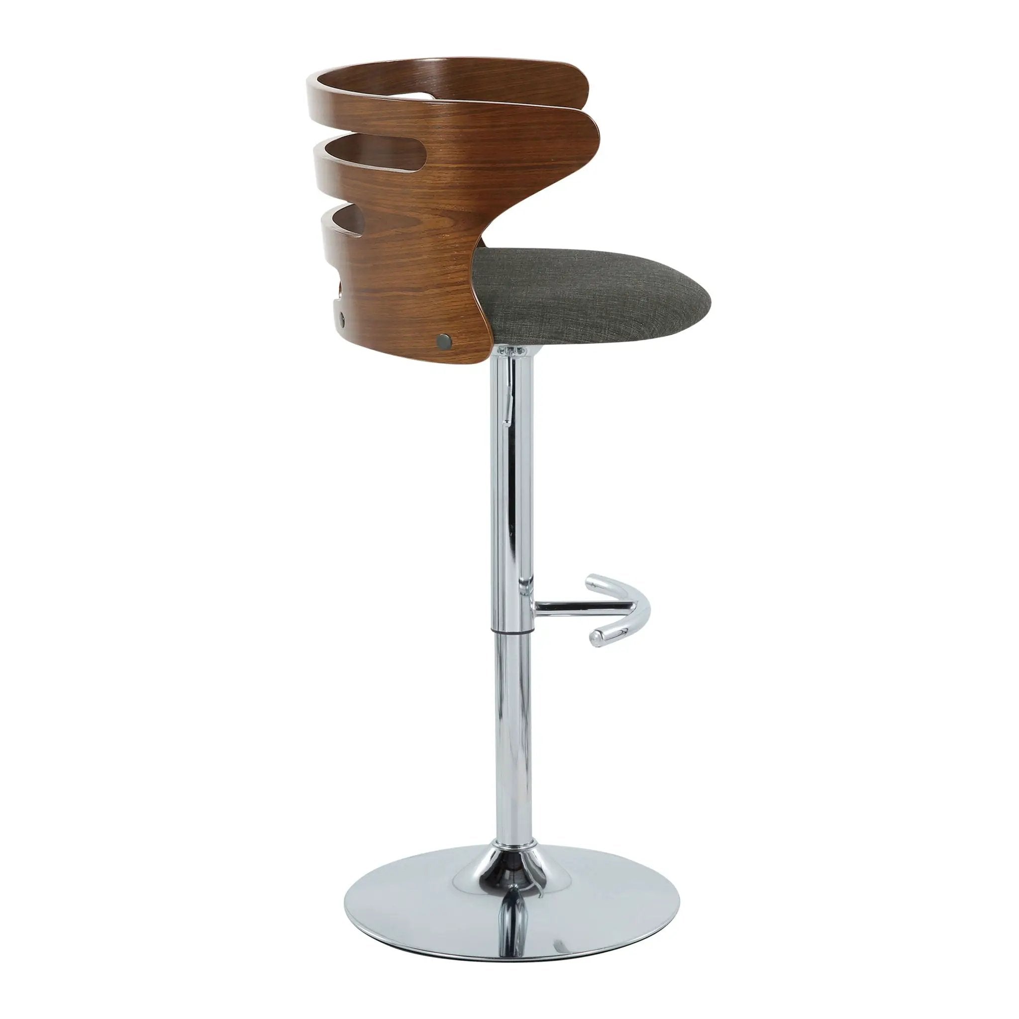 Cosi - Mid Century Modern Adjustable Barstool With Swivel & Rounded T Footrest (Set of 2) by Unique Piece Furniture