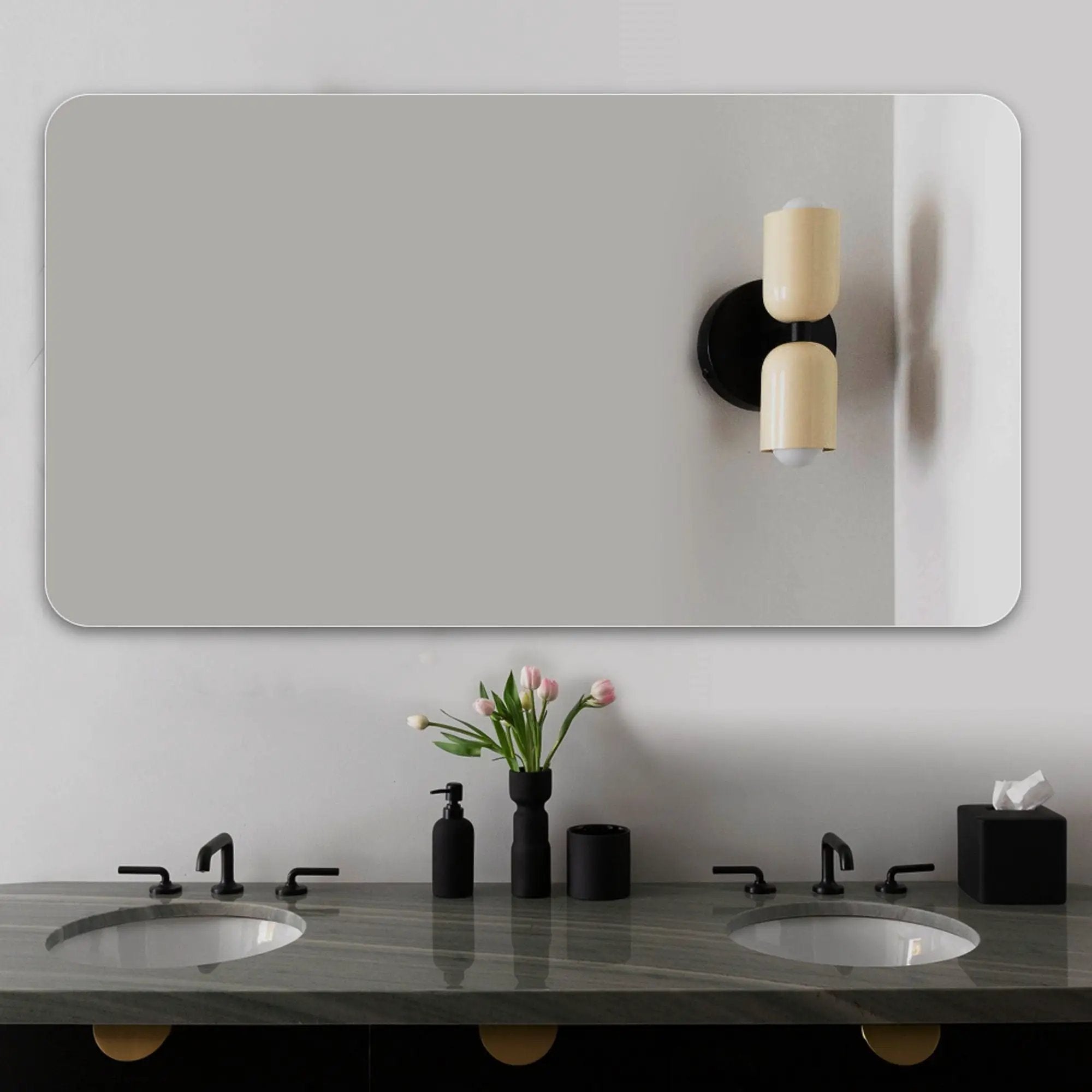 Bathroom Vanity Mirror, Wall-Mounted Mirror For Bathroom Anti-Fog, Waterproof by HouseOfZazla