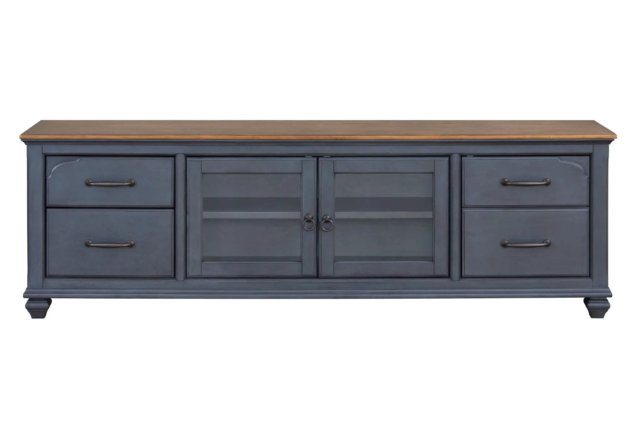 TV Stand For TVs Up To 90" - Blue by Unique Piece Furniture