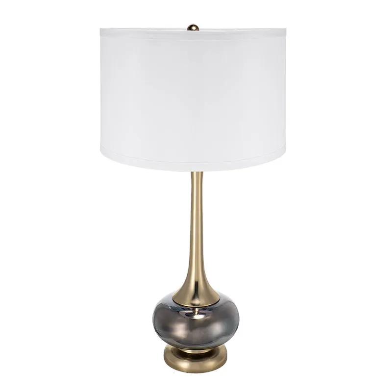 D15x29 Table Lamp with Glass Drum Shade by HouseOfZazla