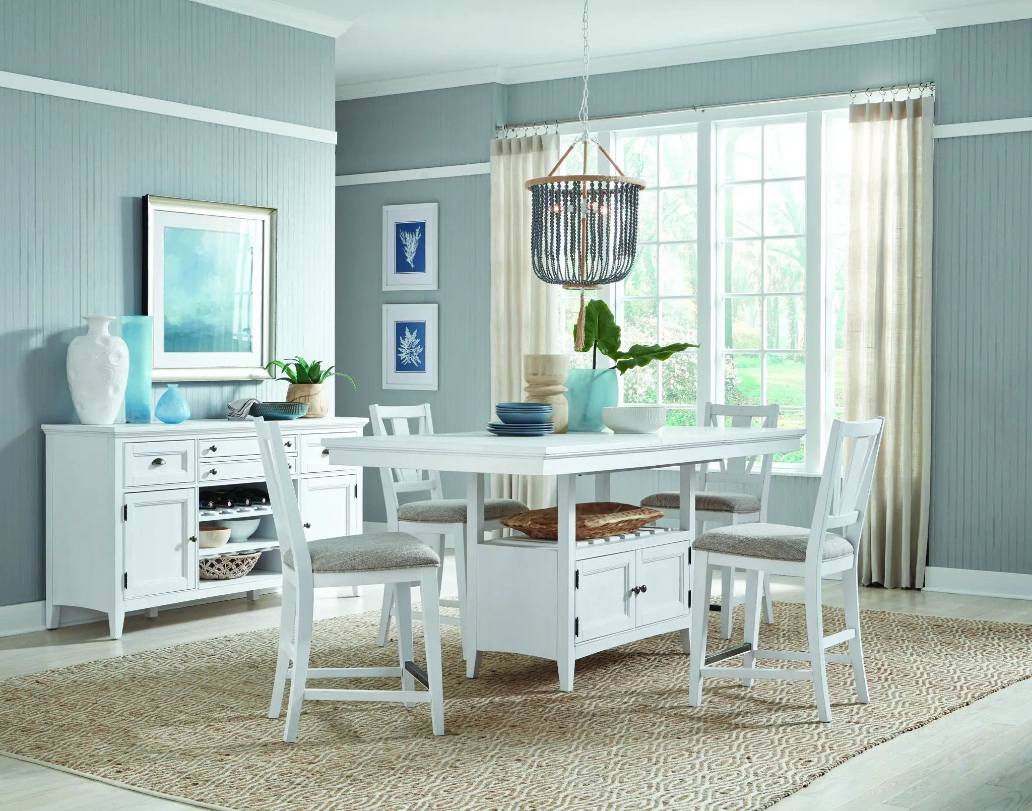 Heron Cove - Counter Chair With Upholstered Seat (Set of 2) - Chalk White by Unique Piece Furniture