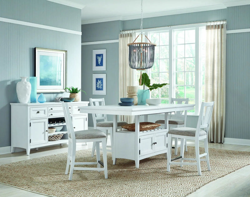 Heron Cove - Counter Chair With Upholstered Seat (Set of 2) - Chalk White by Unique Piece Furniture