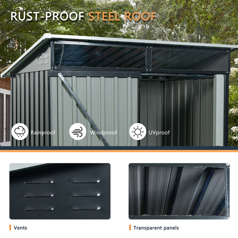 Outdoor Metal Storage Shed Transparent Plate by HouseOfZazla