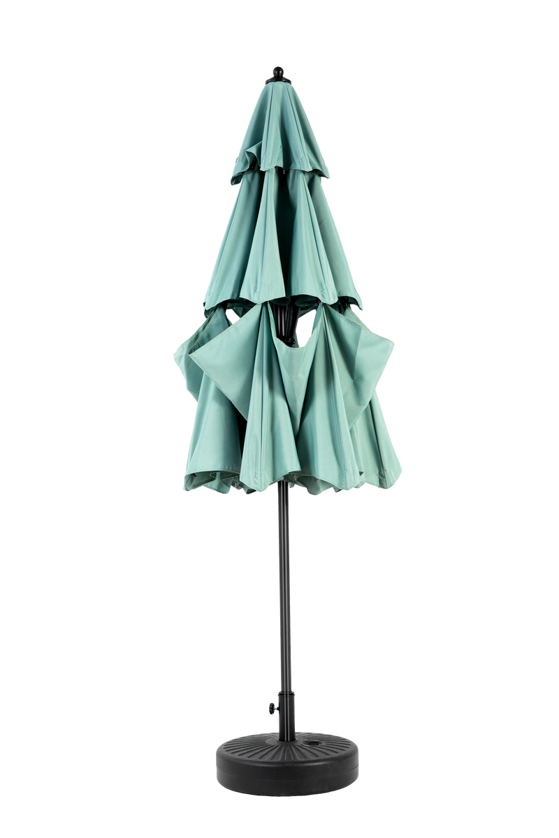 Aluminium 10ft 3 Tier Auto-Tilt Outdoor Patio Umbrella - Light Green by HouseOfZazla