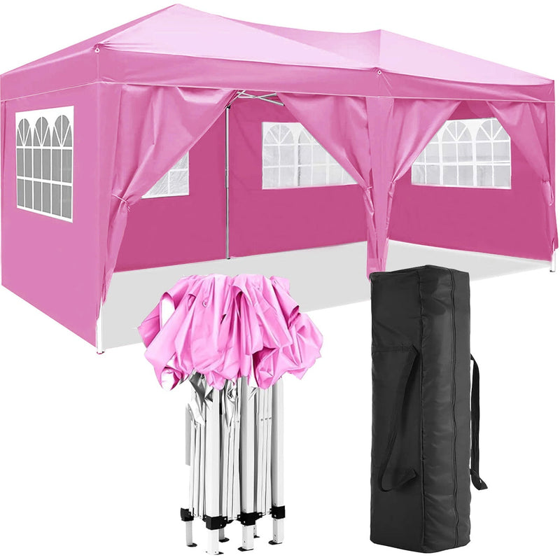 10'x20' Folding Canopy with Removable Sidewalls Outdoor Shelter by HouseOfZazla