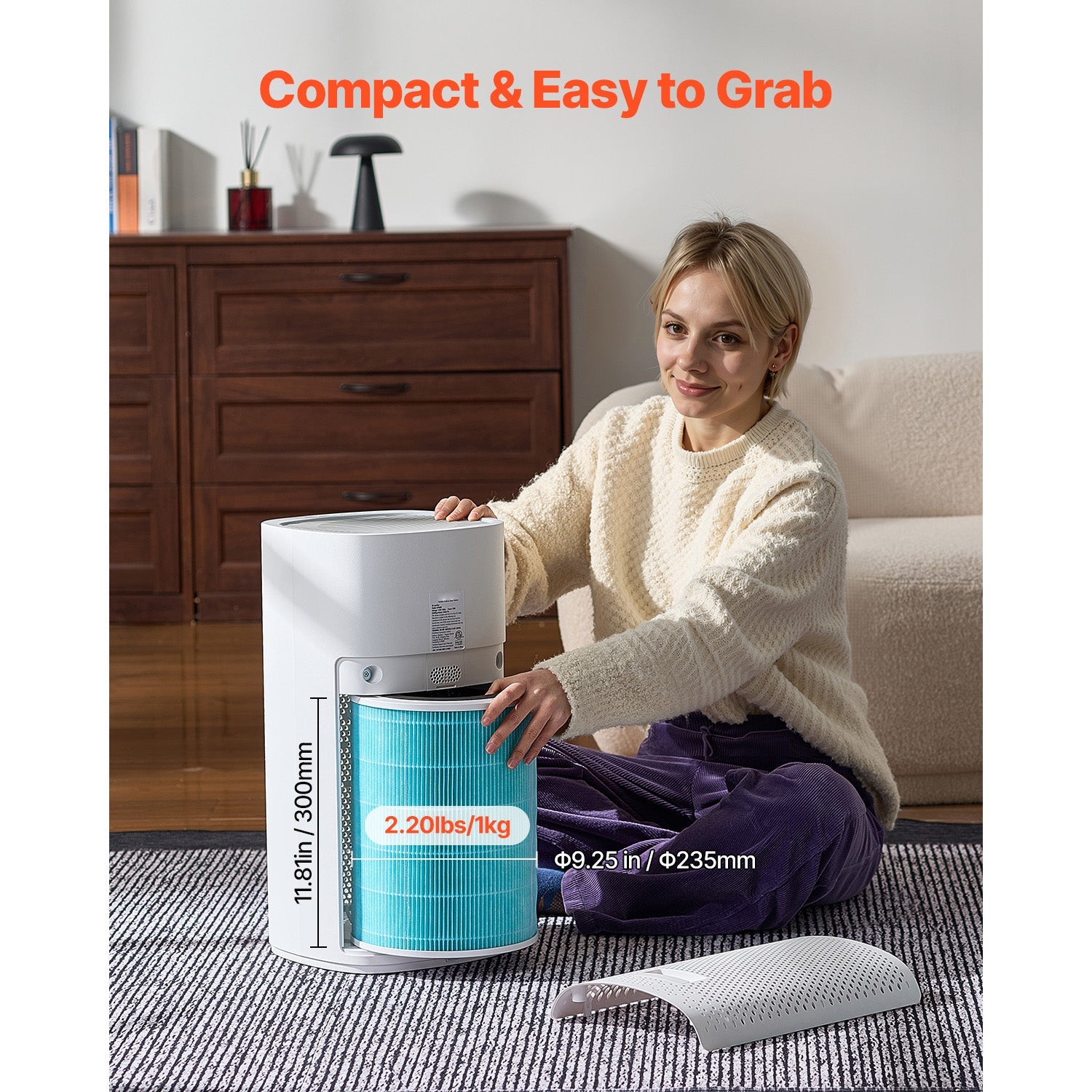 3-in-1 Air Purifier Replacement Filter H13 Filter with PP Pre-Filter by HouseOfZazla