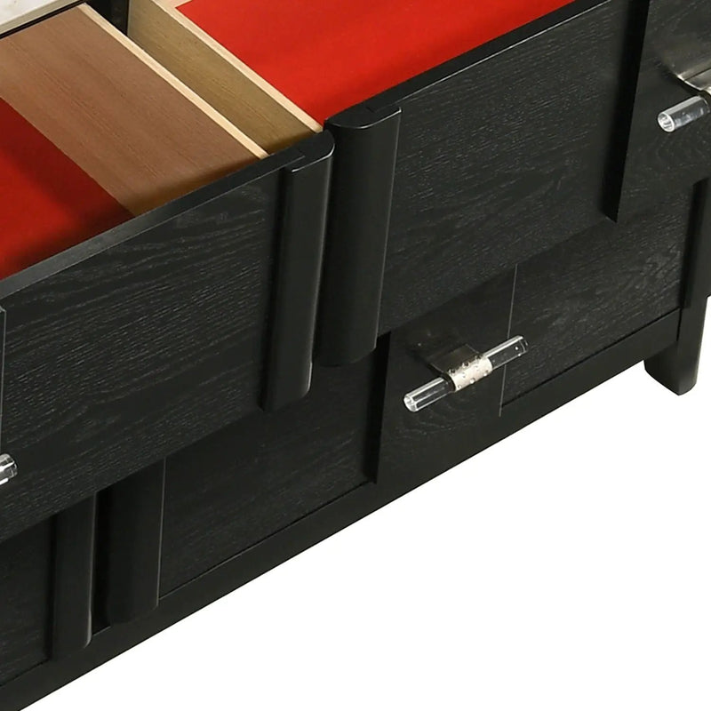 Opel - 6 Drawer Dresser - Black by HouseOfZazla