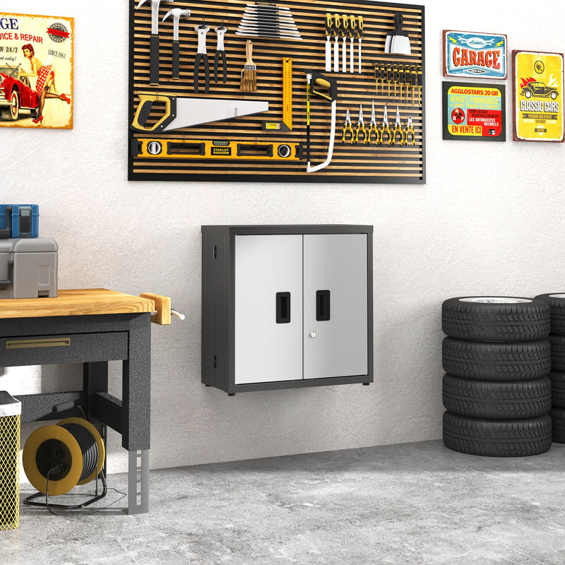 Metal Tool Garage Storage Cabinet with 2 Doors and Lock by HouseOfZazla