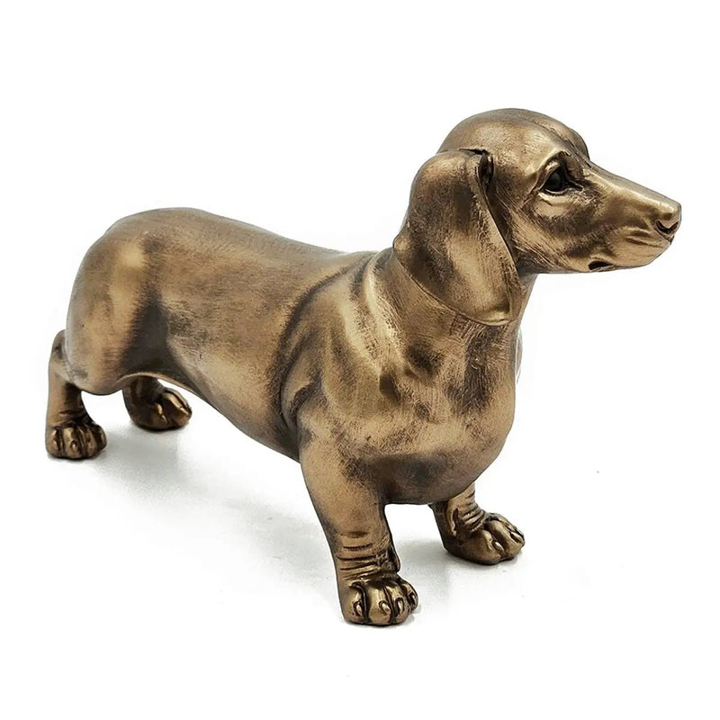 11.4x3.3x6.6' Lifelike Dachshund Figurine with Copper Finish by HouseOfZazla