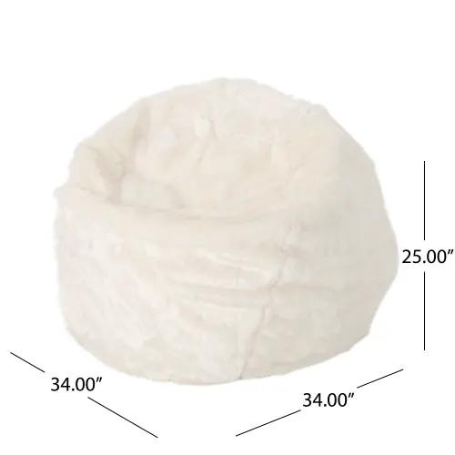 Amori Modern 3 Foot Faux Fur Bean Bag by HouseOfZazla