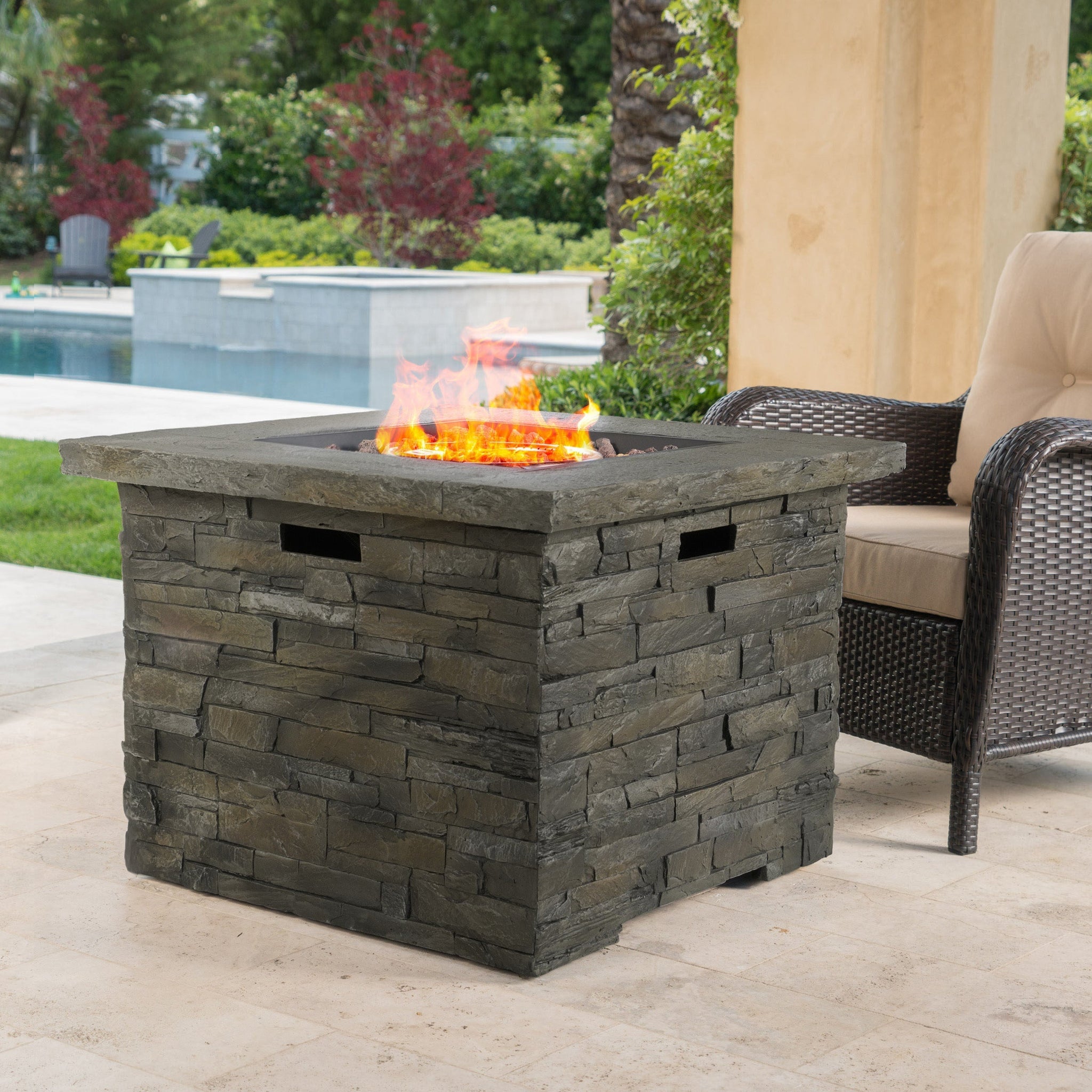 33' SQUARE MGO FIRE PIT - 40000 BTU. by HouseOfZazla