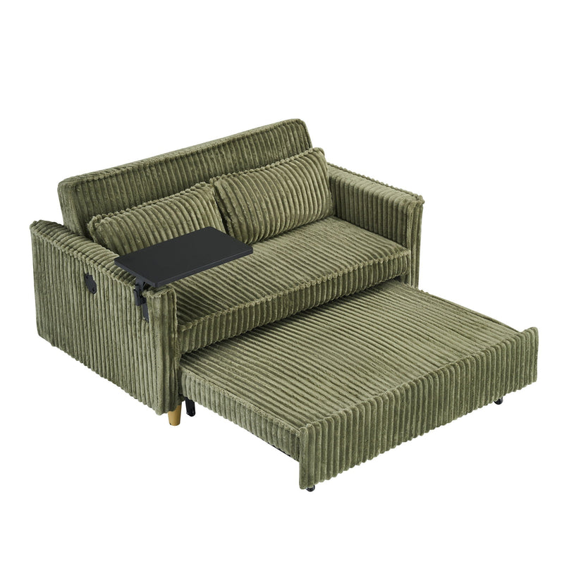Pull Out Sofa With Movable Tabletop And USB Ports by HouseOfZazla