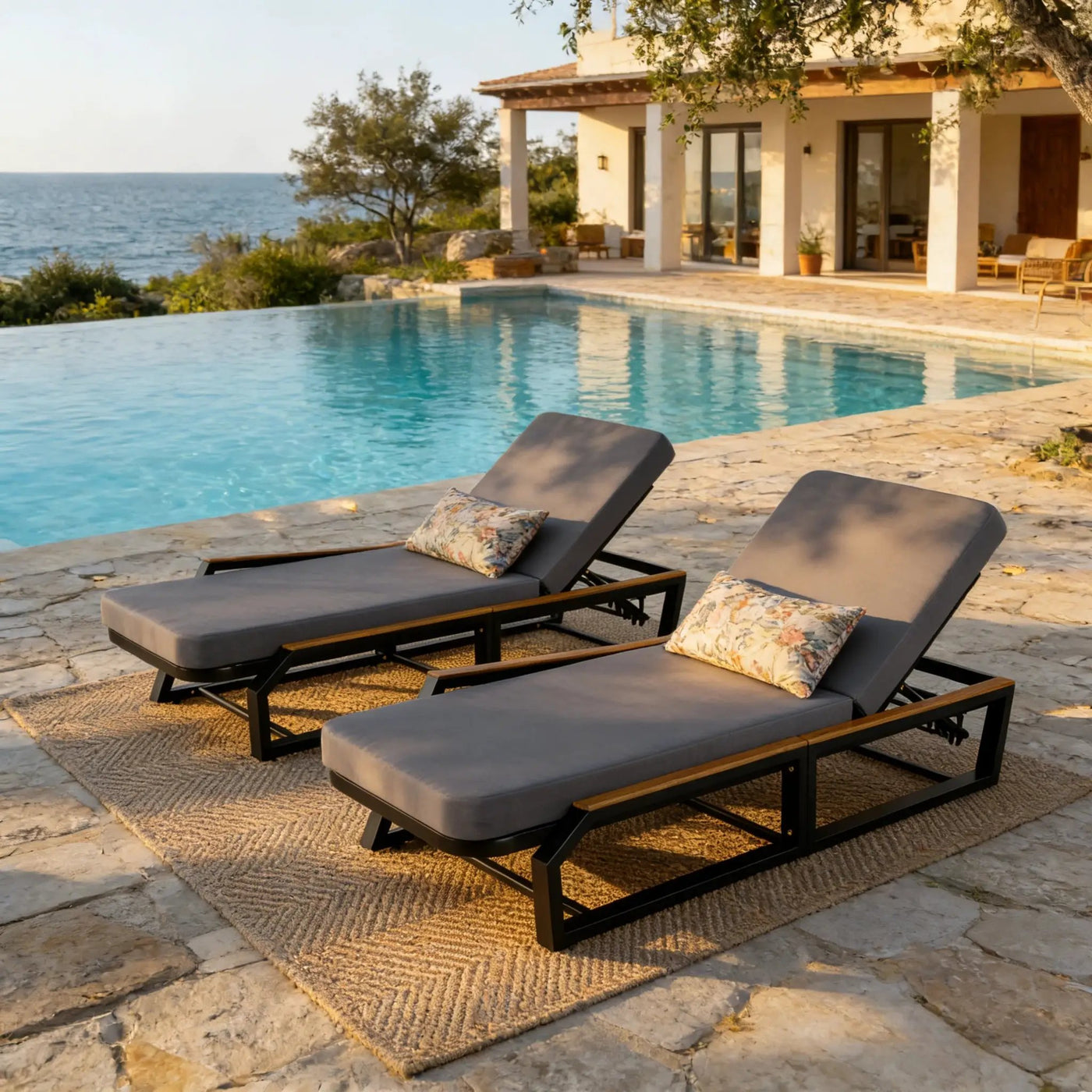 Adjustable 5-Position Outdoor Chaise Lounge by HouseOfZazla